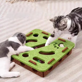 Puzzle play board for cats