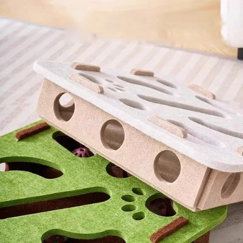 Plateau de jeu à énigmes pour chat