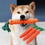 Braided cotton carrot chew