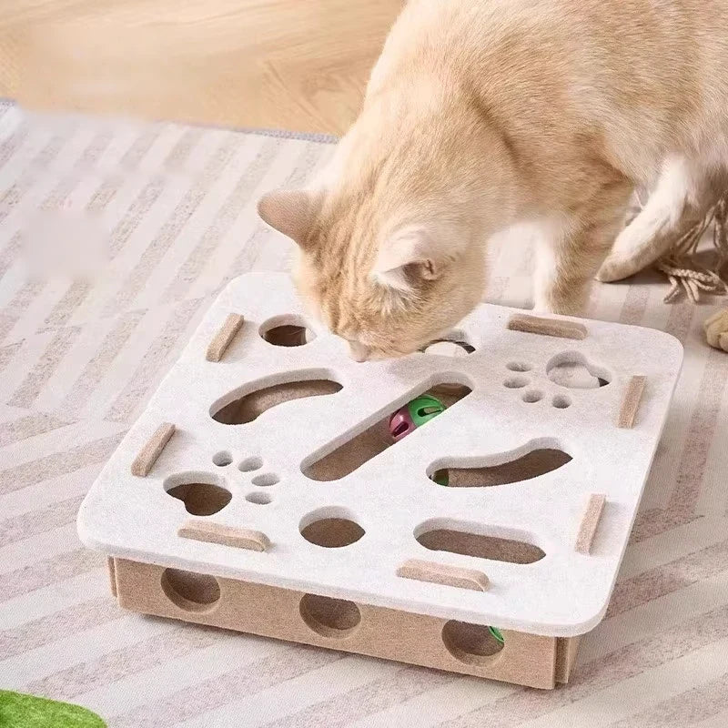 Plateau de jeu à énigmes pour chat
