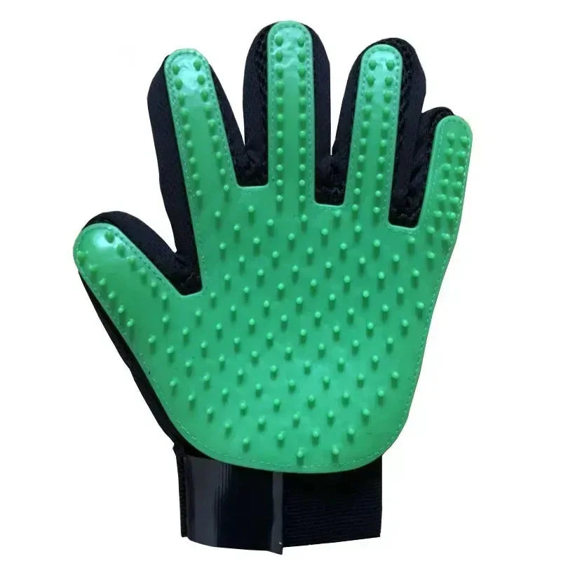 Gant de toilettage en silicone — coloris Vert / Main gauche
