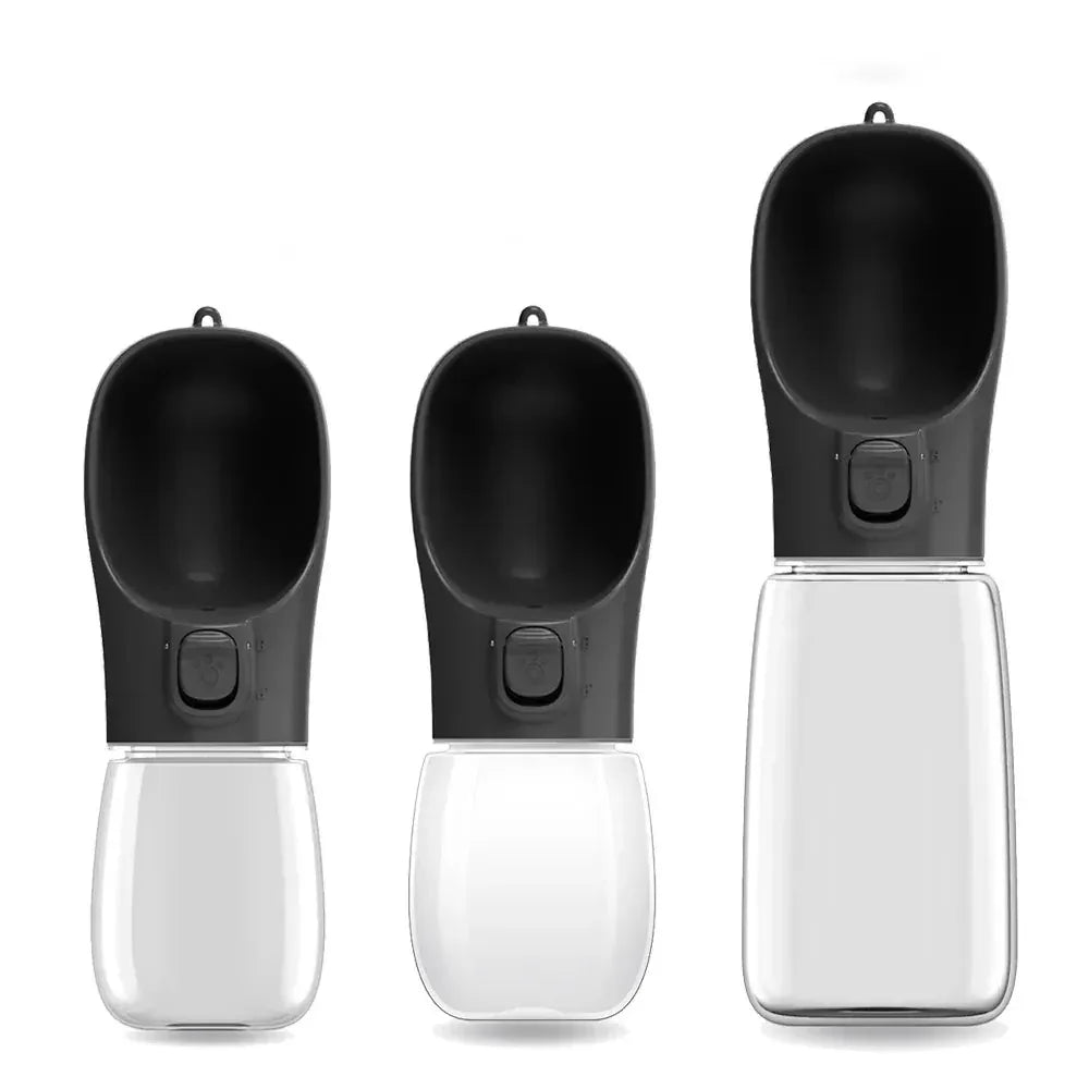 Gourde de promenade avec bol intégré — coloris Noir / 300 ml