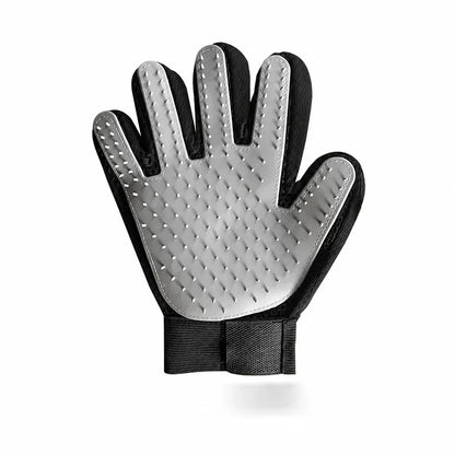 Gant de toilettage en silicone — coloris Gris / Main droite