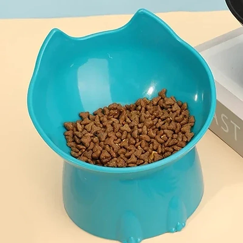 Gamelle surélevée inclinée en tête de chat — coloris Bleu